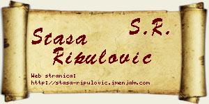 Staša Ripulović vizit kartica